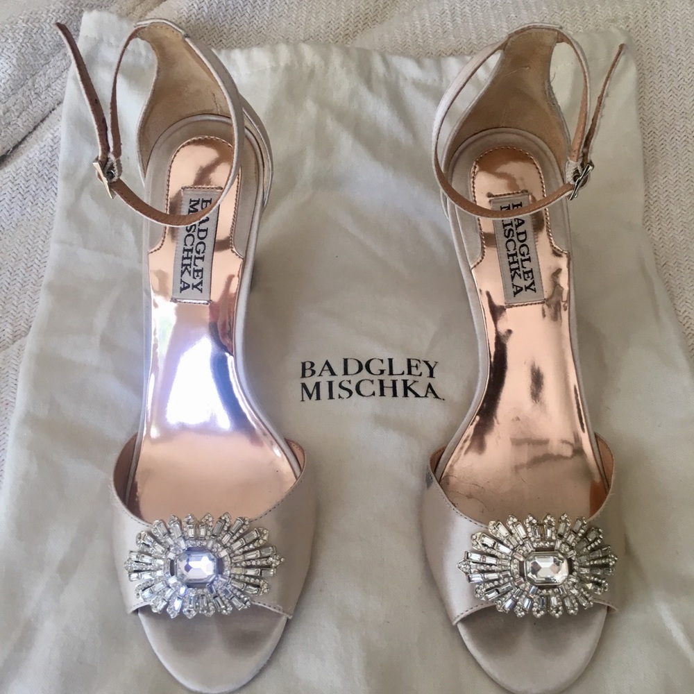 Badgley Mischka. Gently used. A few small stains.
